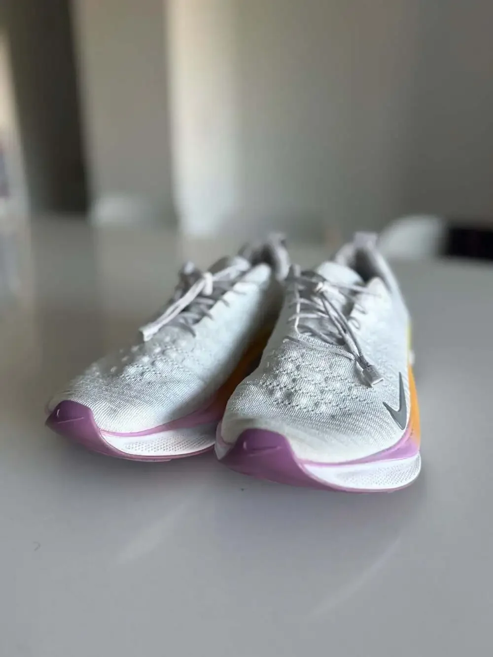 Nike Invincible 3 White Sunset Gradient Flyknit Running Shoes